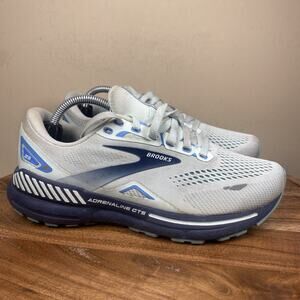 Brooks Adrenaline GTS 23 Blue Glass Marina Womens Teal Size 7 Wide Running Shoes
